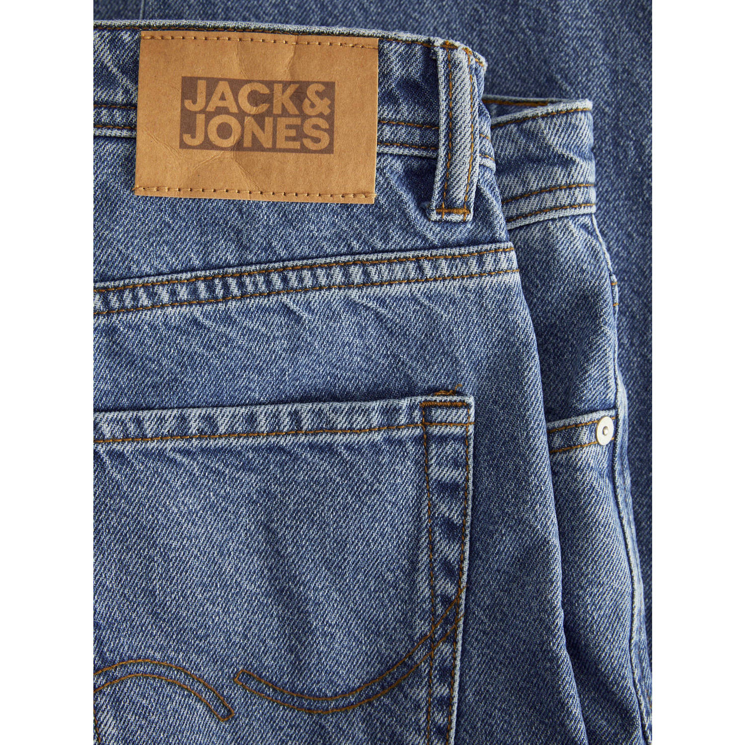 JACK & JONES JUNIOR loose fit jeans JJIALEX JJORIGINAL blue denim