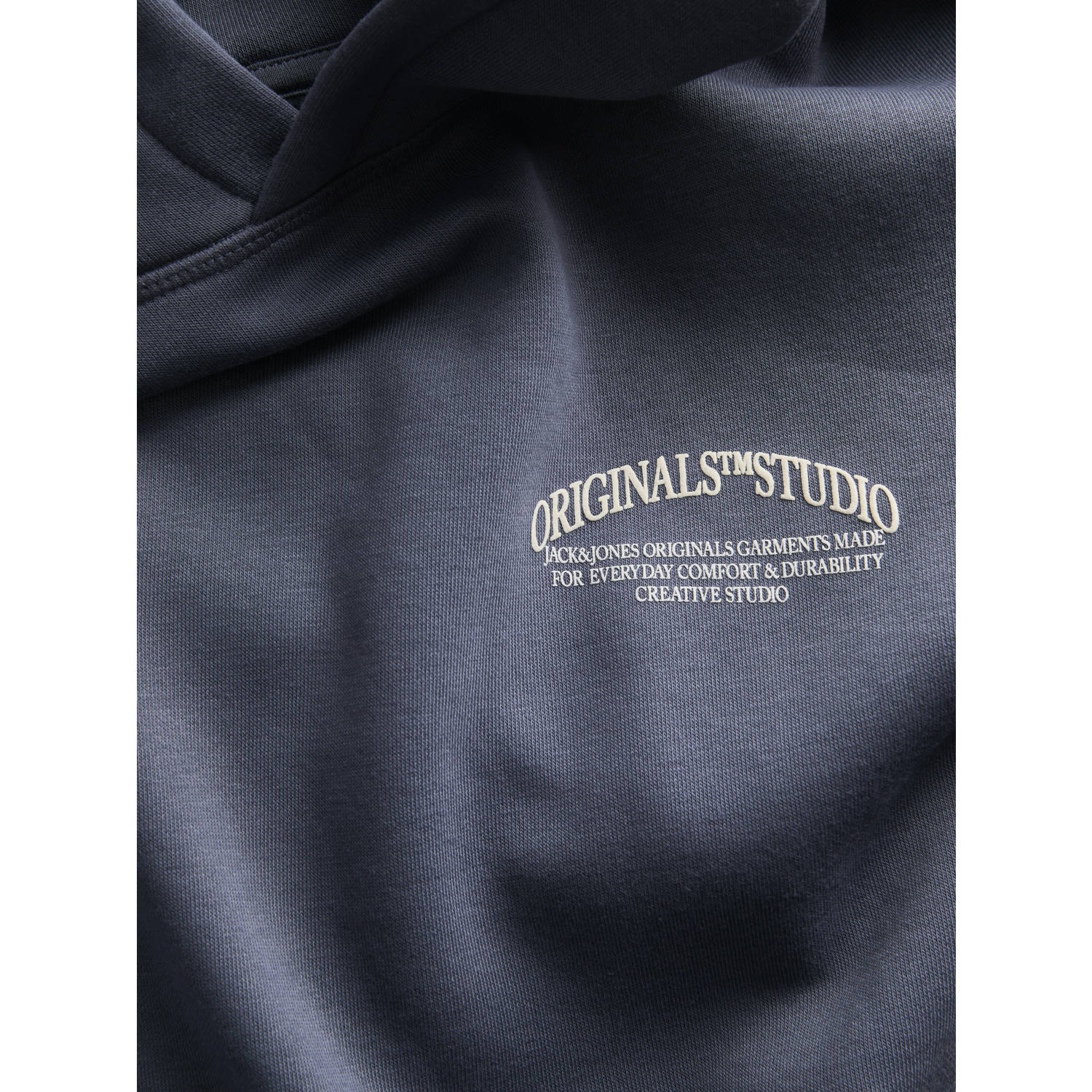 JACK & JONES JUNIOR hoodie JORFREDERIKSBERG MARGATE met backprint donkerblauw