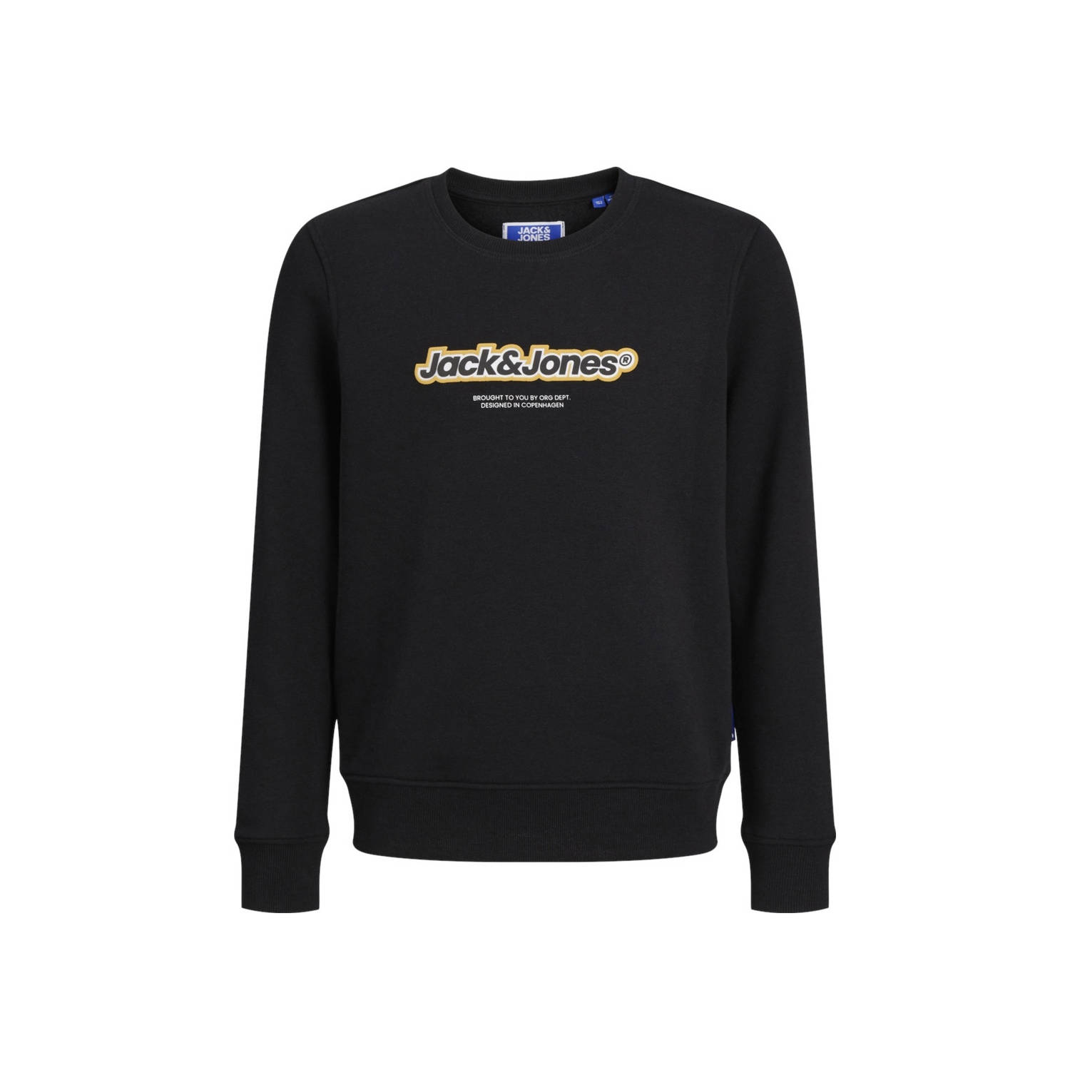 JACK & JONES JUNIOR sweater JORVESTERBRO met logo zwart