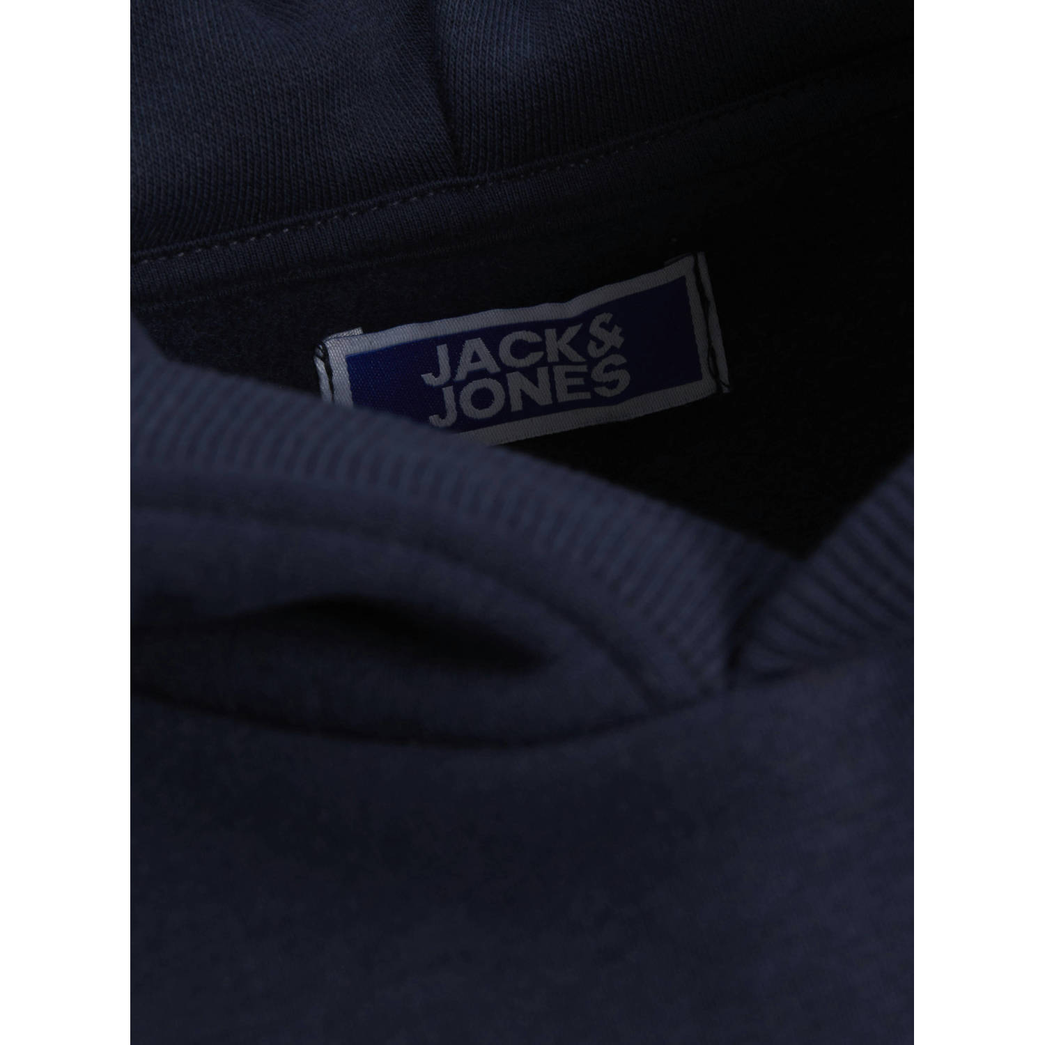 JACK & JONES JUNIOR hoodie JORVESTERBRO NEWTON met logo donkerblauw