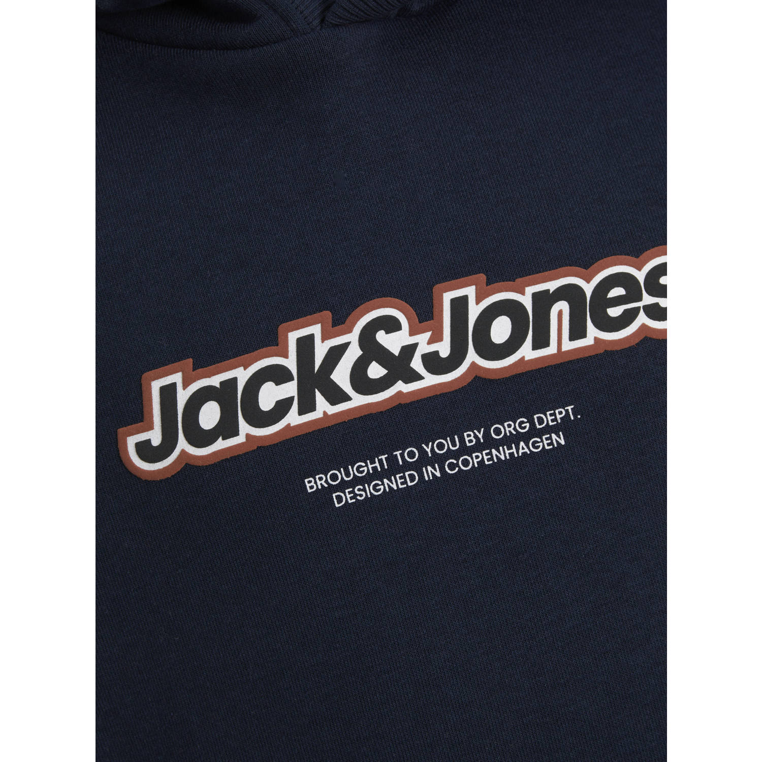 JACK & JONES JUNIOR hoodie JORVESTERBRO NEWTON met logo donkerblauw