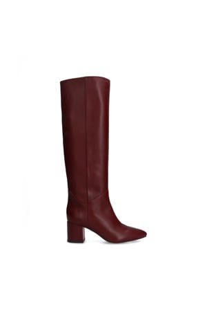 leren hoge laarzen bordeaux