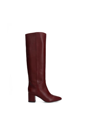 leren hoge laarzen bordeaux