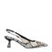 Sacha slingback pumps met slangenprint beige