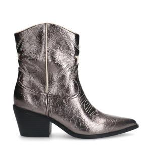   cowboylaarzen grijs metallic
