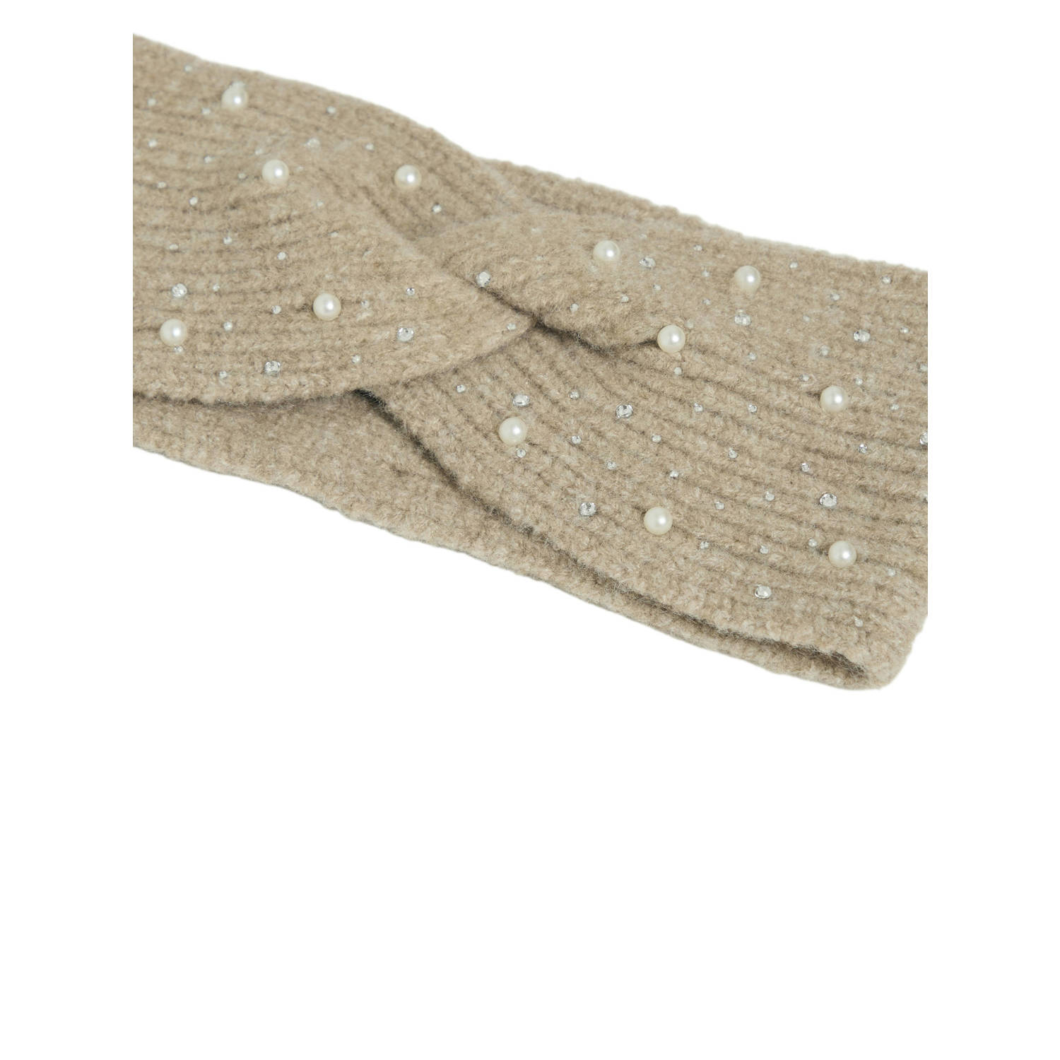 VILA hoofdband met parels VISUMM beige