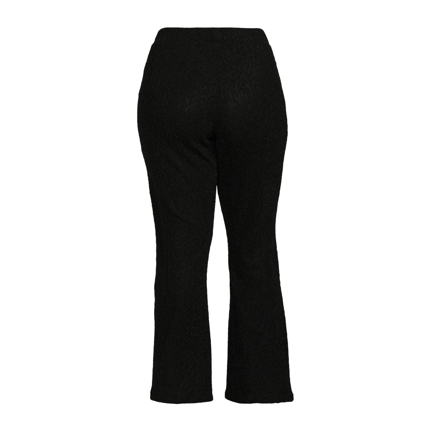 NOISY MAY Curve flared broek NMGILLY met lurex zwart