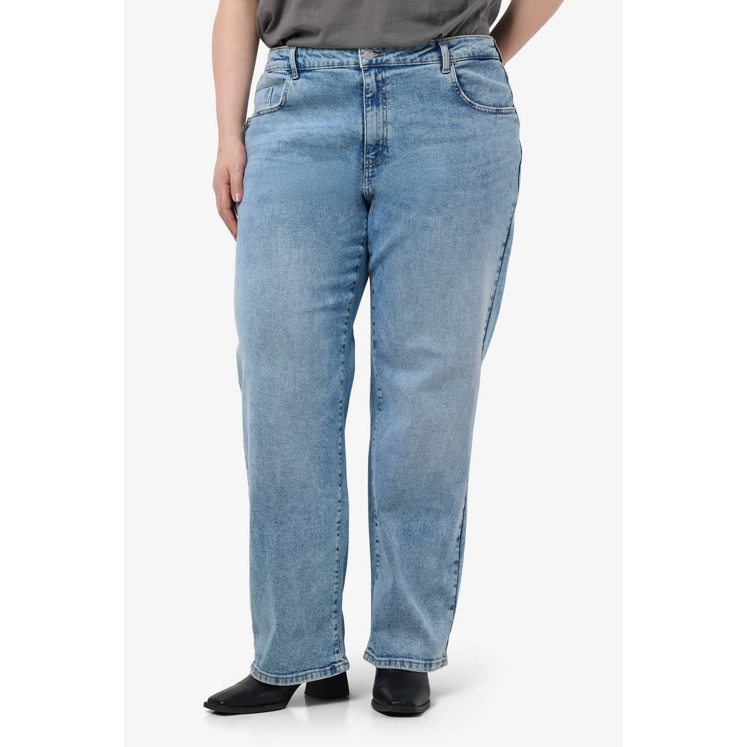NOISY MAY Curve wide leg jeans NMYOLANDA light blue denim