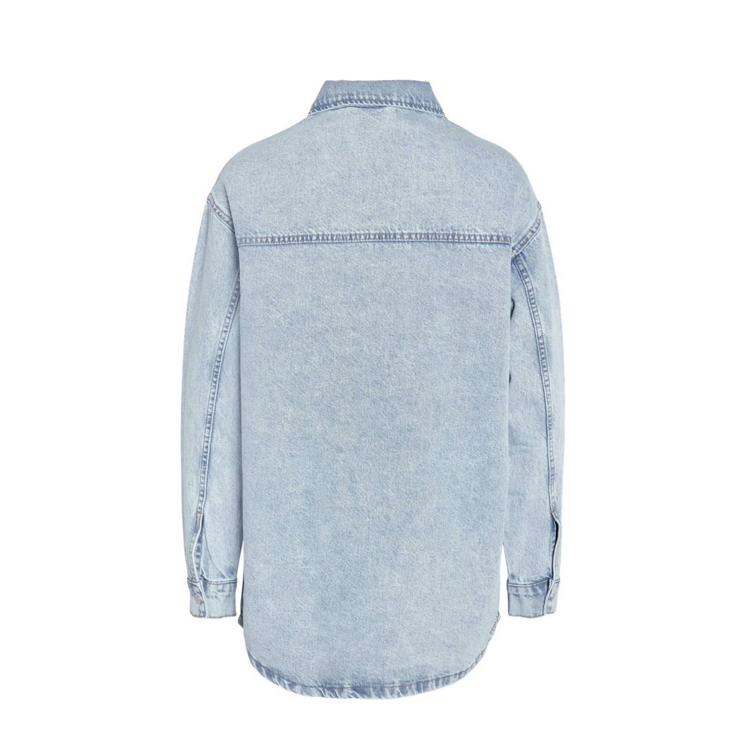 NOISY MAY Curve denim blouse NMALVA light blue denim