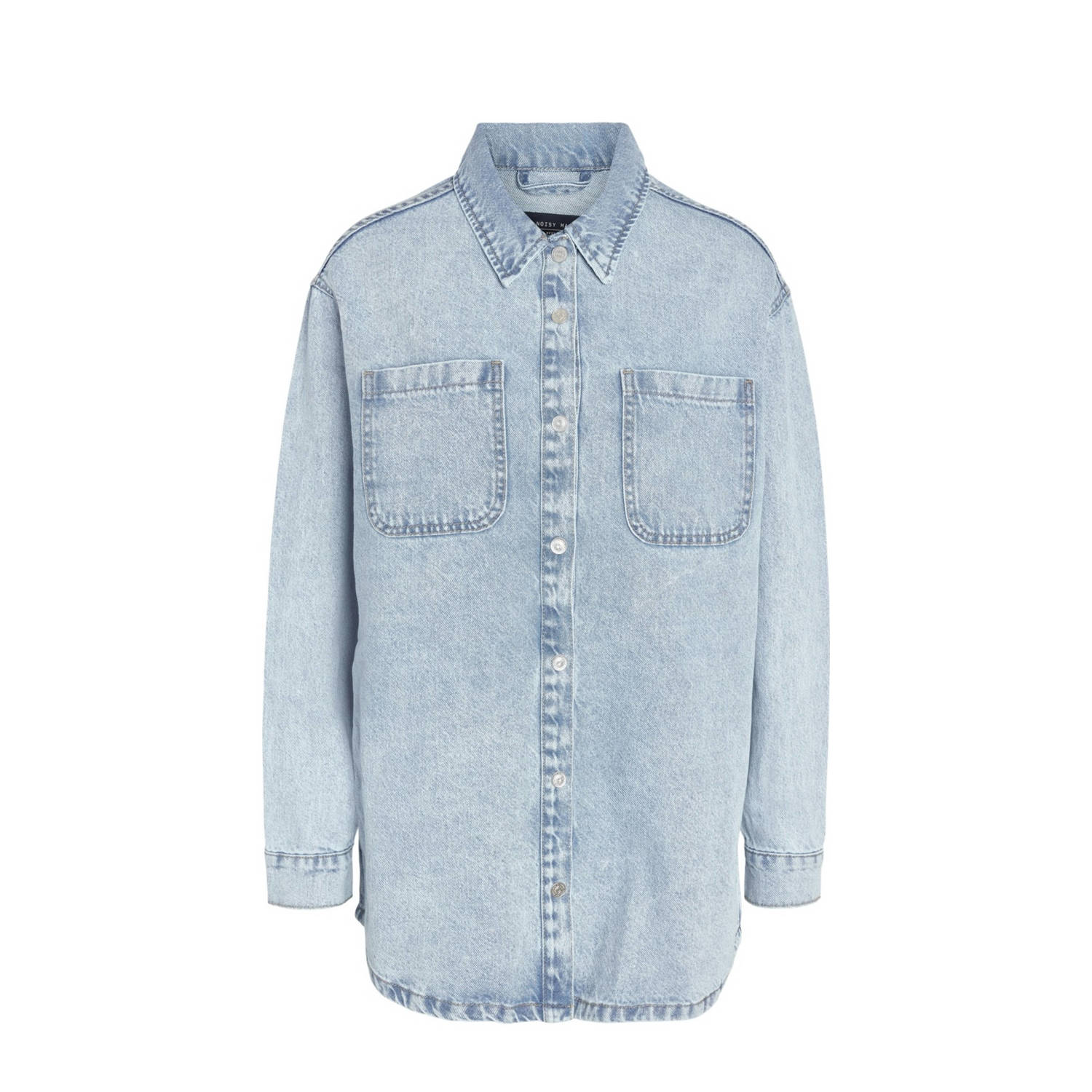 NOISY MAY Curve denim blouse NMALVA light blue denim