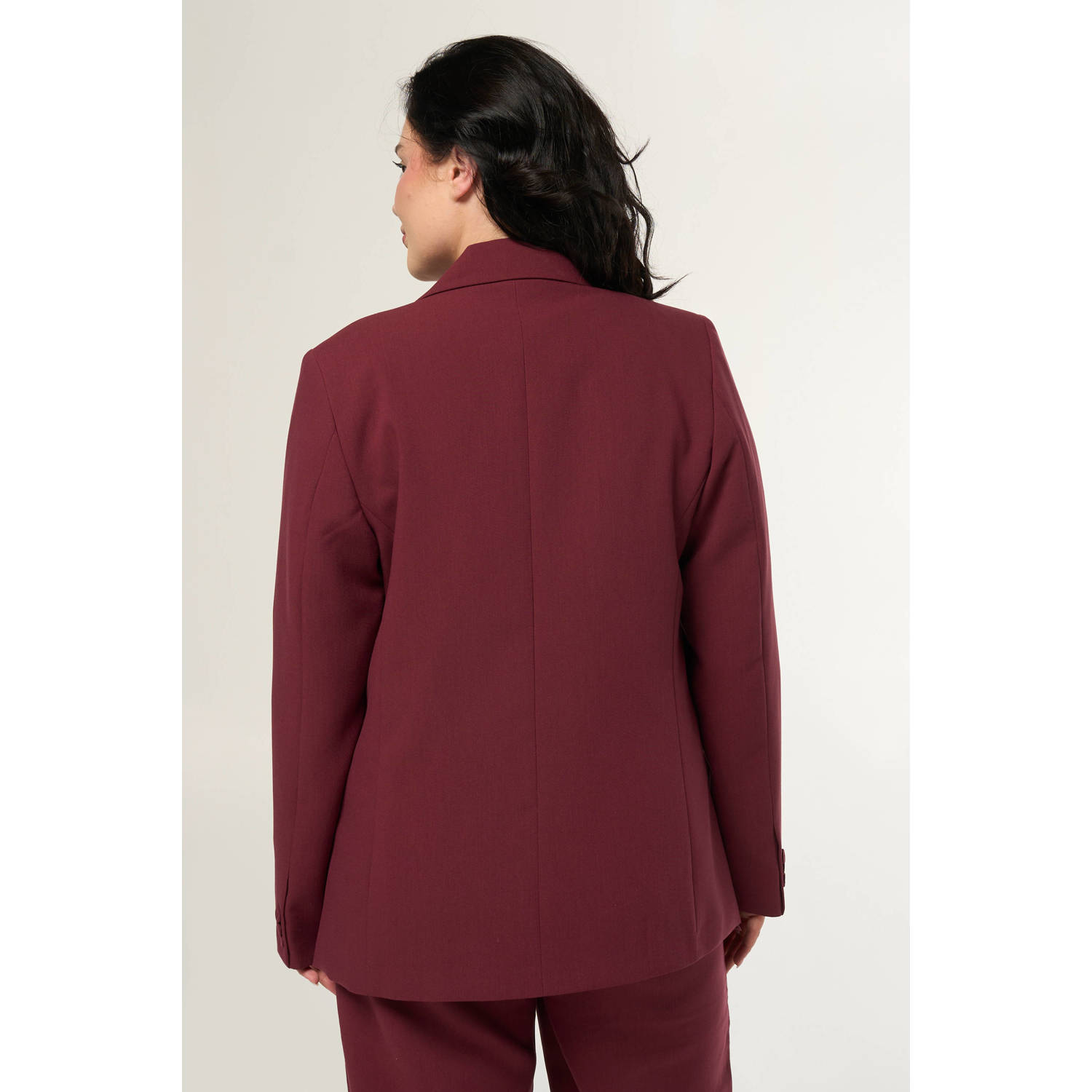 MS Mode oversized blazer donkerrood