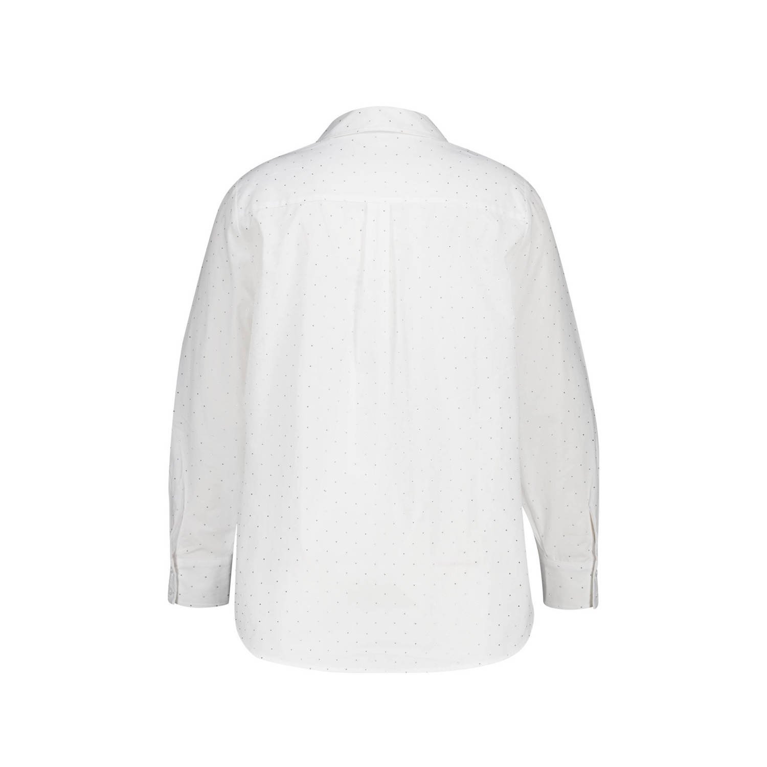 MS Mode blouse met stippen wit