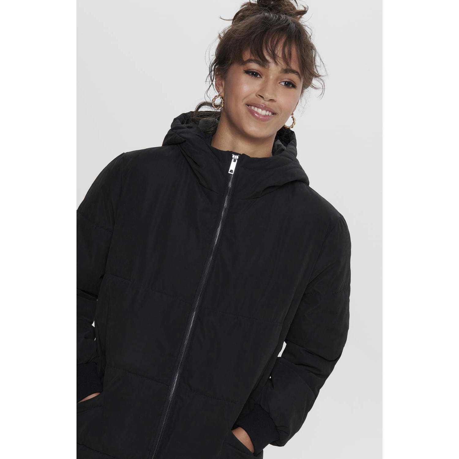 JDY gewatteerde winterjas NEW zwart