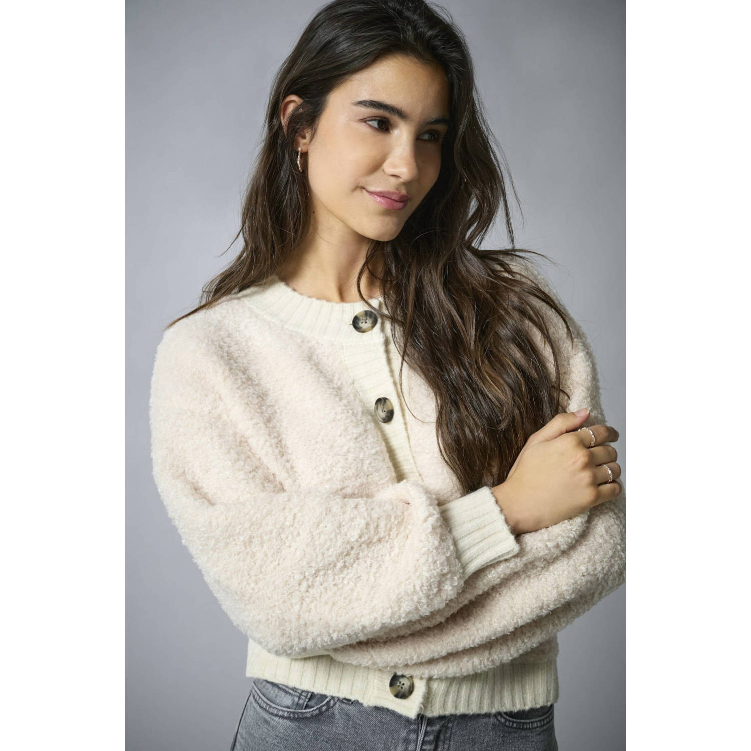 JDY vest EIRA crème