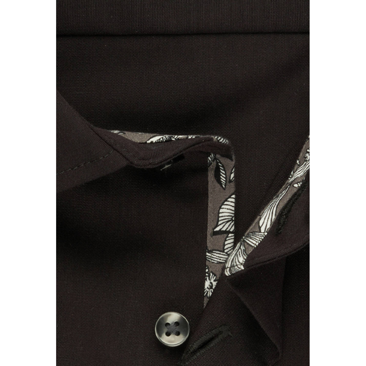 Seidensticker slim fit overhemd zwart