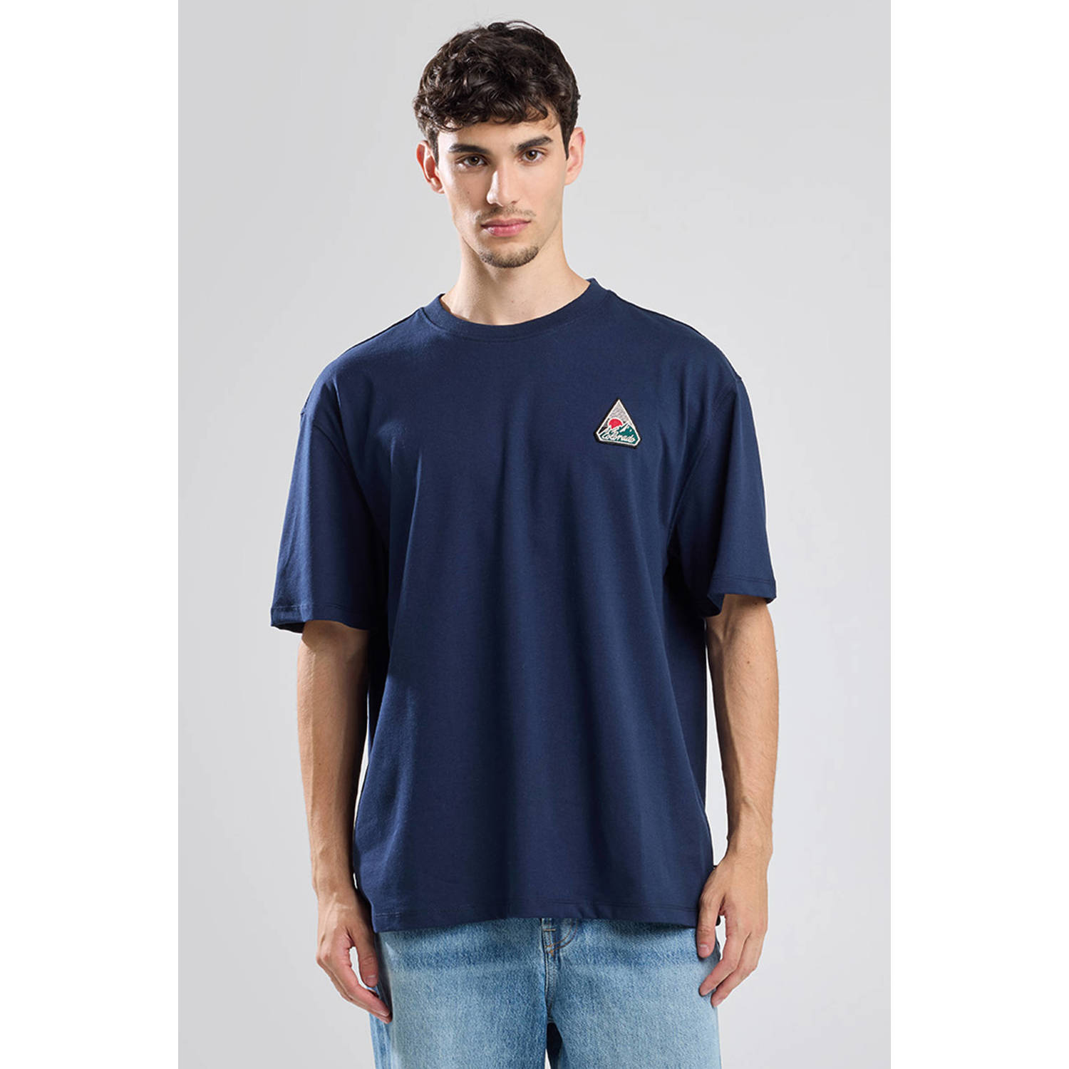 America Today oversized T-shirt met printopdruk donkerblauw