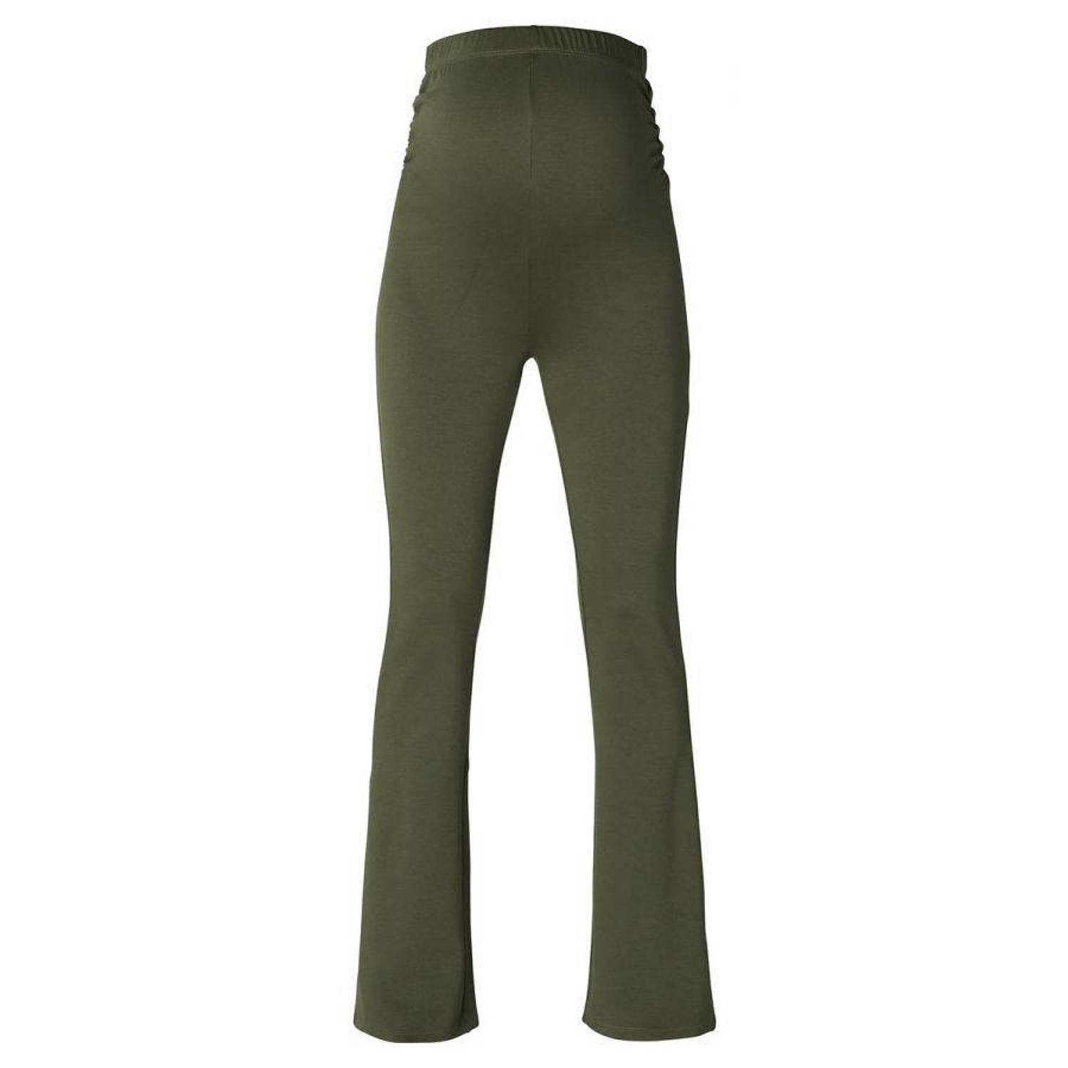 Noppies maternity high waist flared broek Umea groen