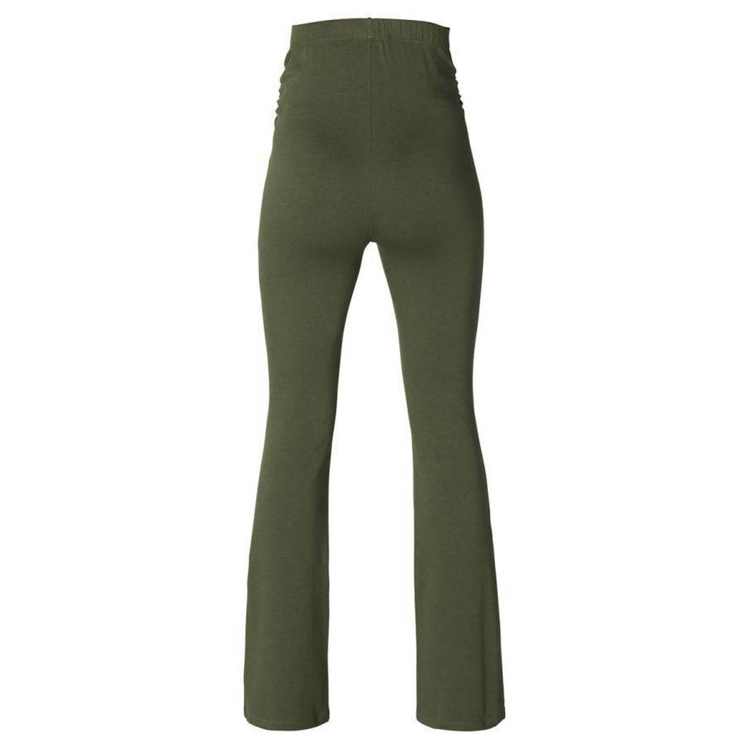 Noppies maternity high waist flared broek Umea groen