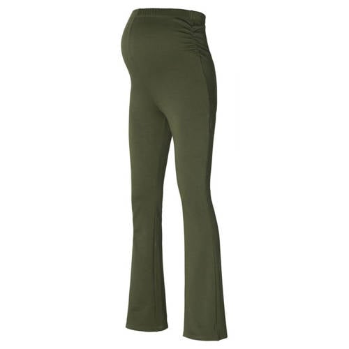 Noppies maternity high waist flared broek Umea groen afbeelding
