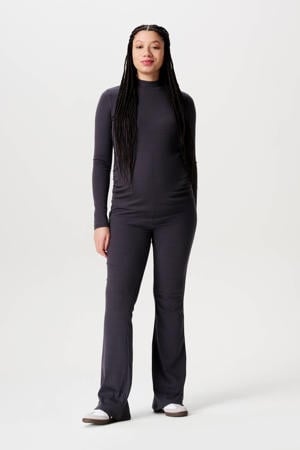 high waist flared zwangerschapsbroek Heja antraciet