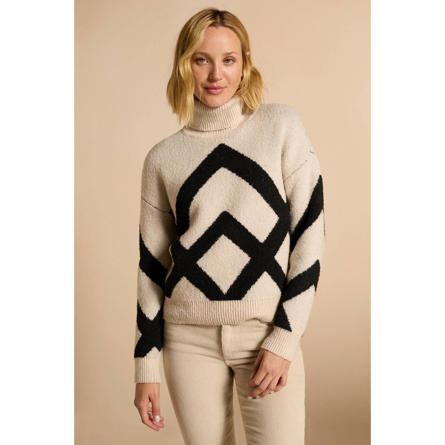 VILA gebreide trui beige