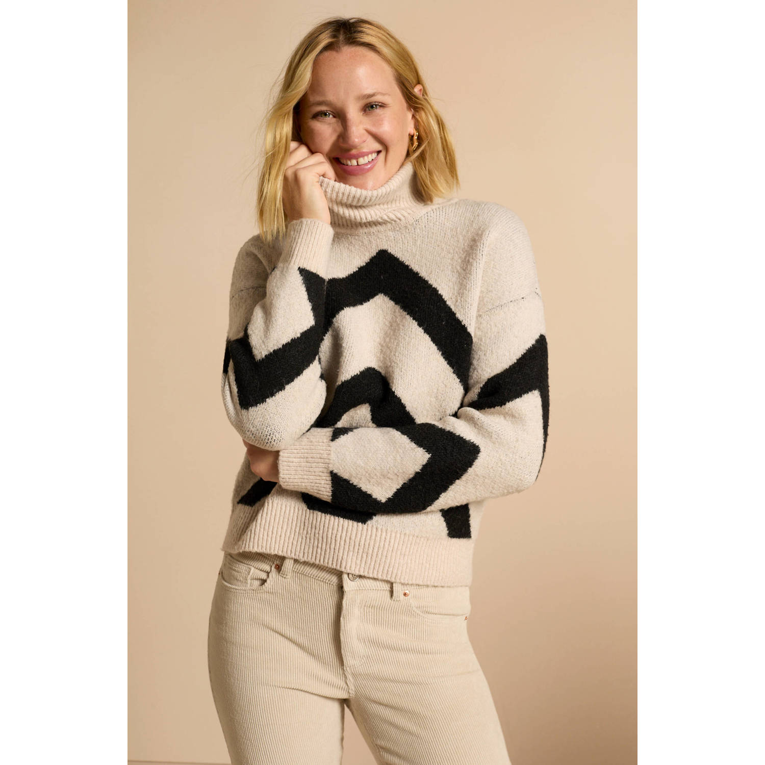 VILA gebreide trui beige