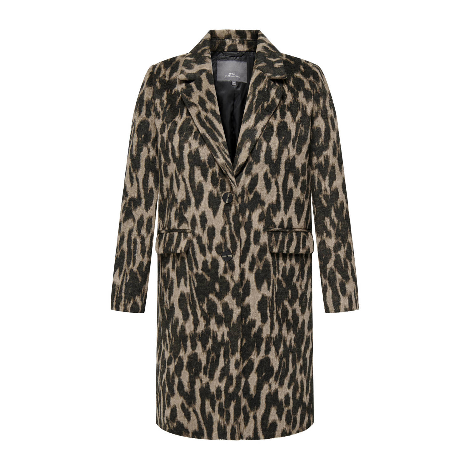 Only Carmakoma Life Coat Zwart Multicolor Dames