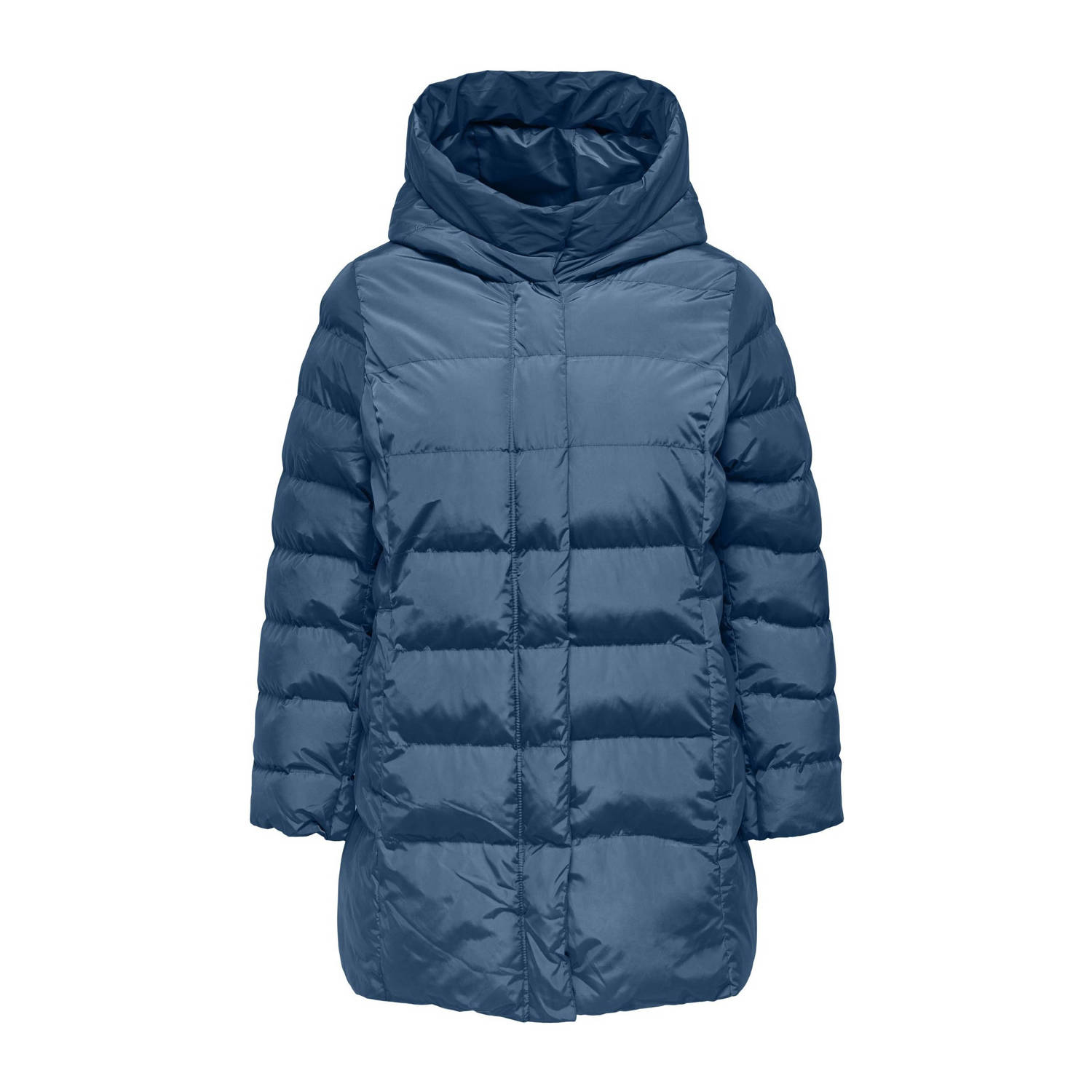 ONLY CARMAKOMA gewatteerde winterjas CARLINA blauw