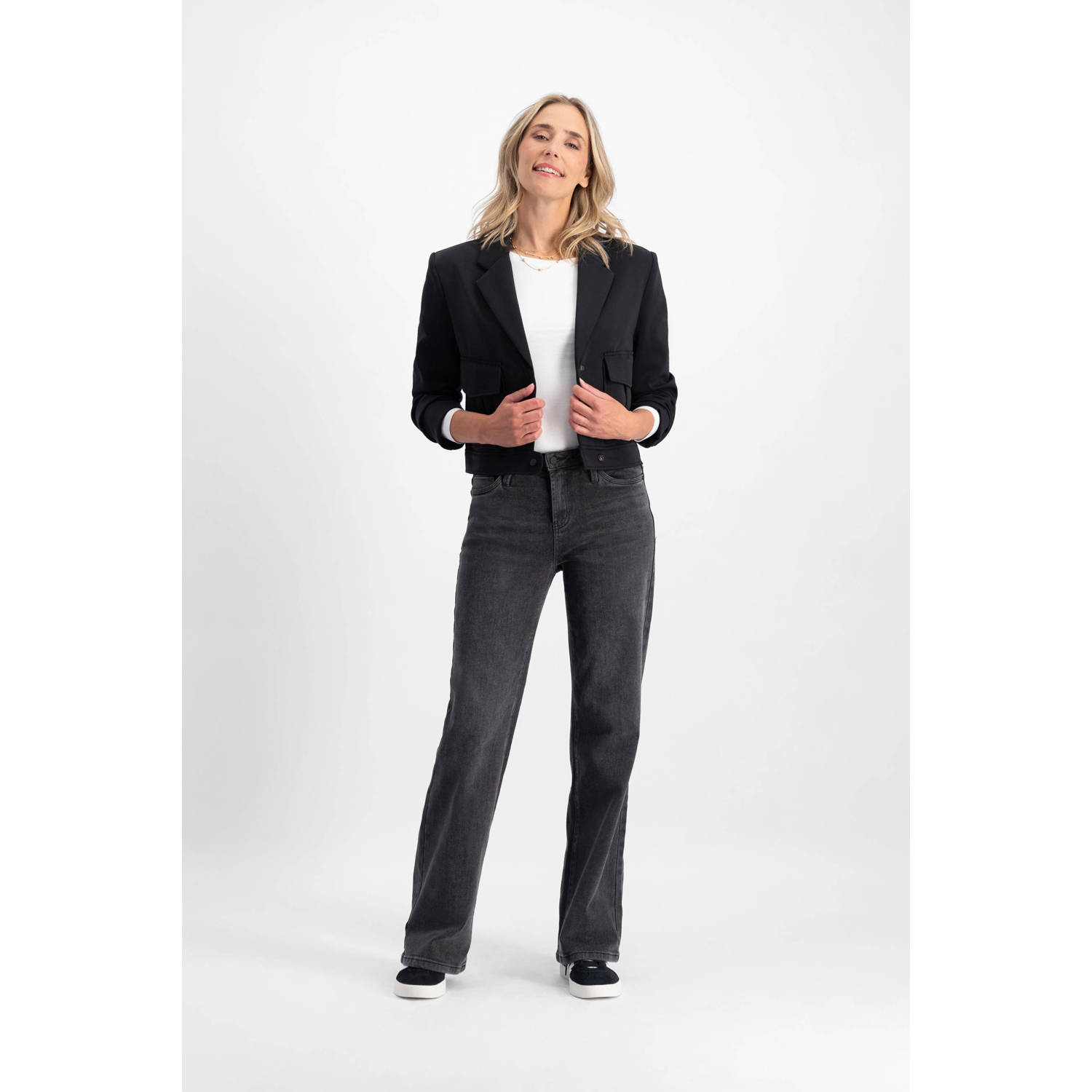 Florez straight leg jeans Sophie Straight grey denim