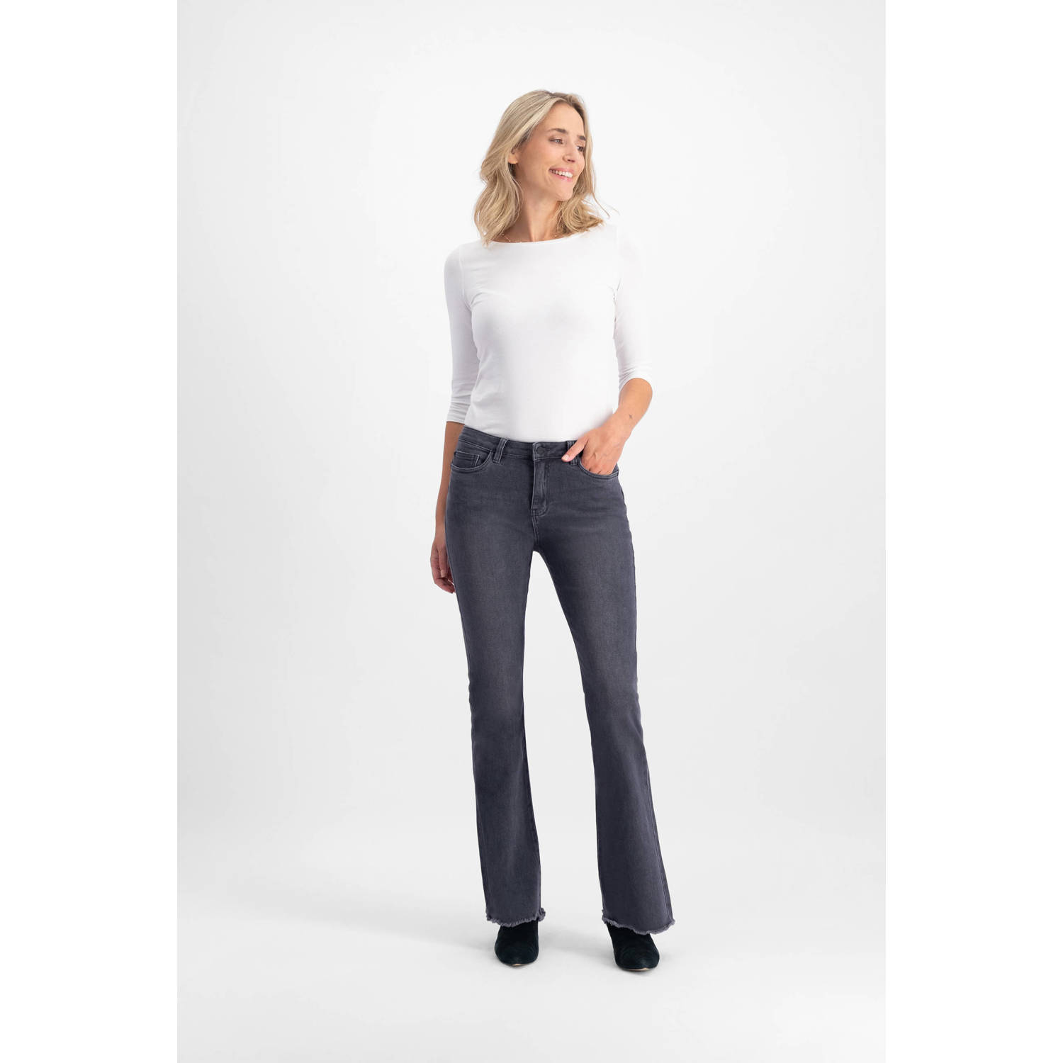 Florez flared jeans grey denim