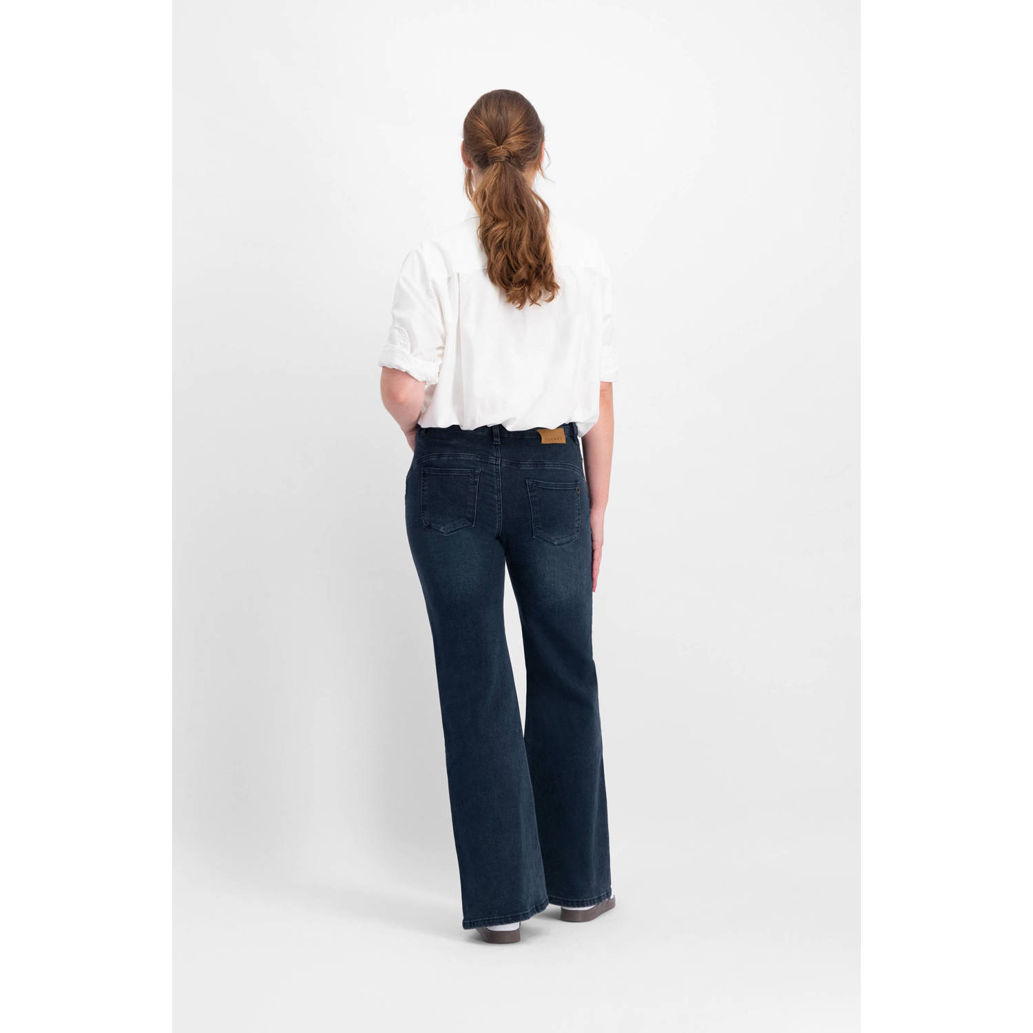 Florez flared jeans Ana dark blue denim