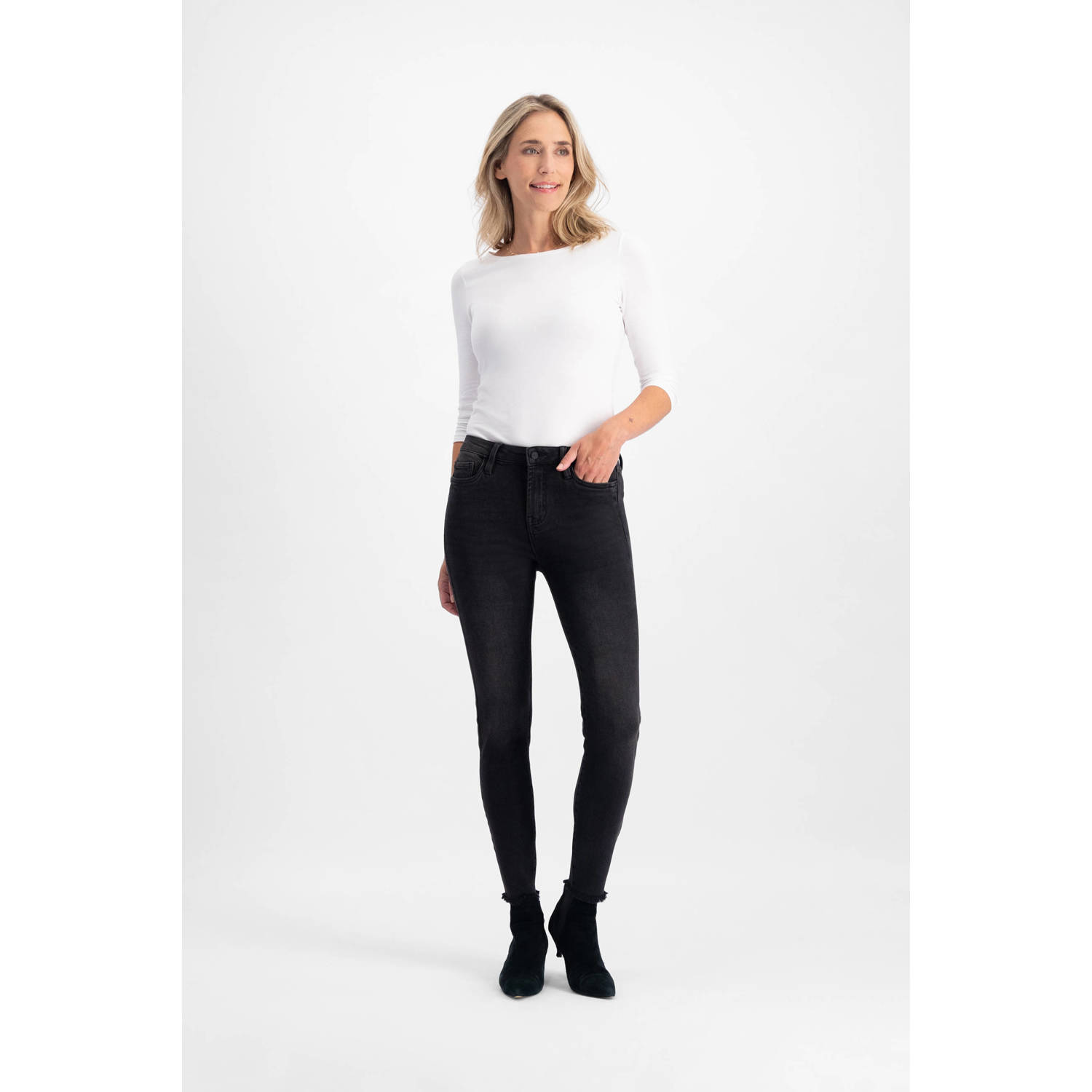 Florez slim fit jeans Bobbi black denim