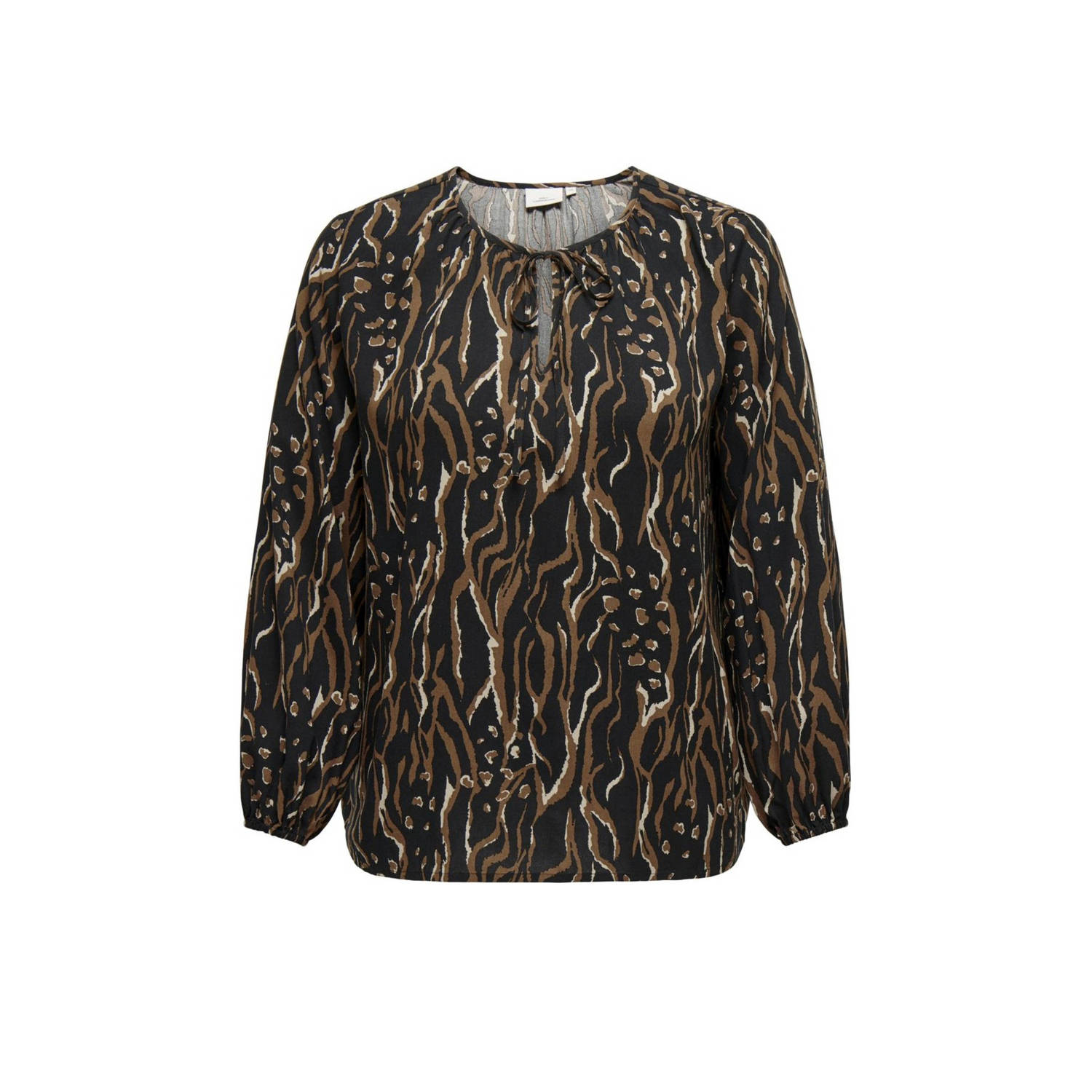 Only Carmakoma Dierenprint Longsleeve Top Brown Dames