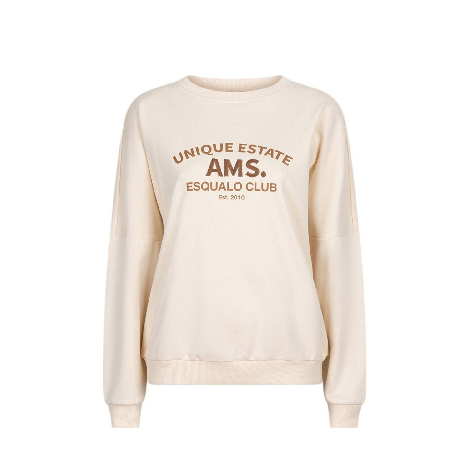Esqualo Geborduurde trui in beige Dames