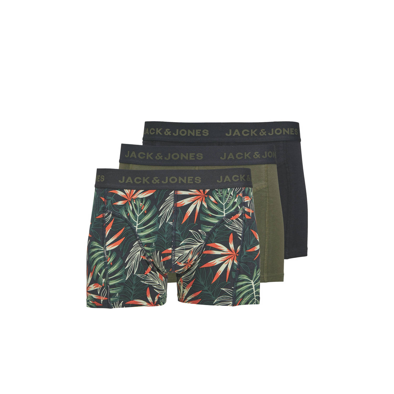 Jack & jones Boxershort met deelnaden in een set van 3 stuks model 'LOUI'