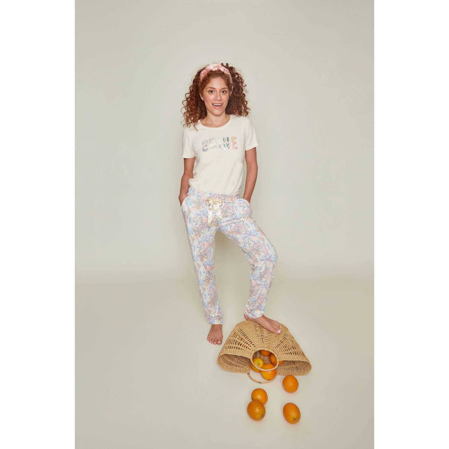 Charlie Choe pyjamatop gebroken wit