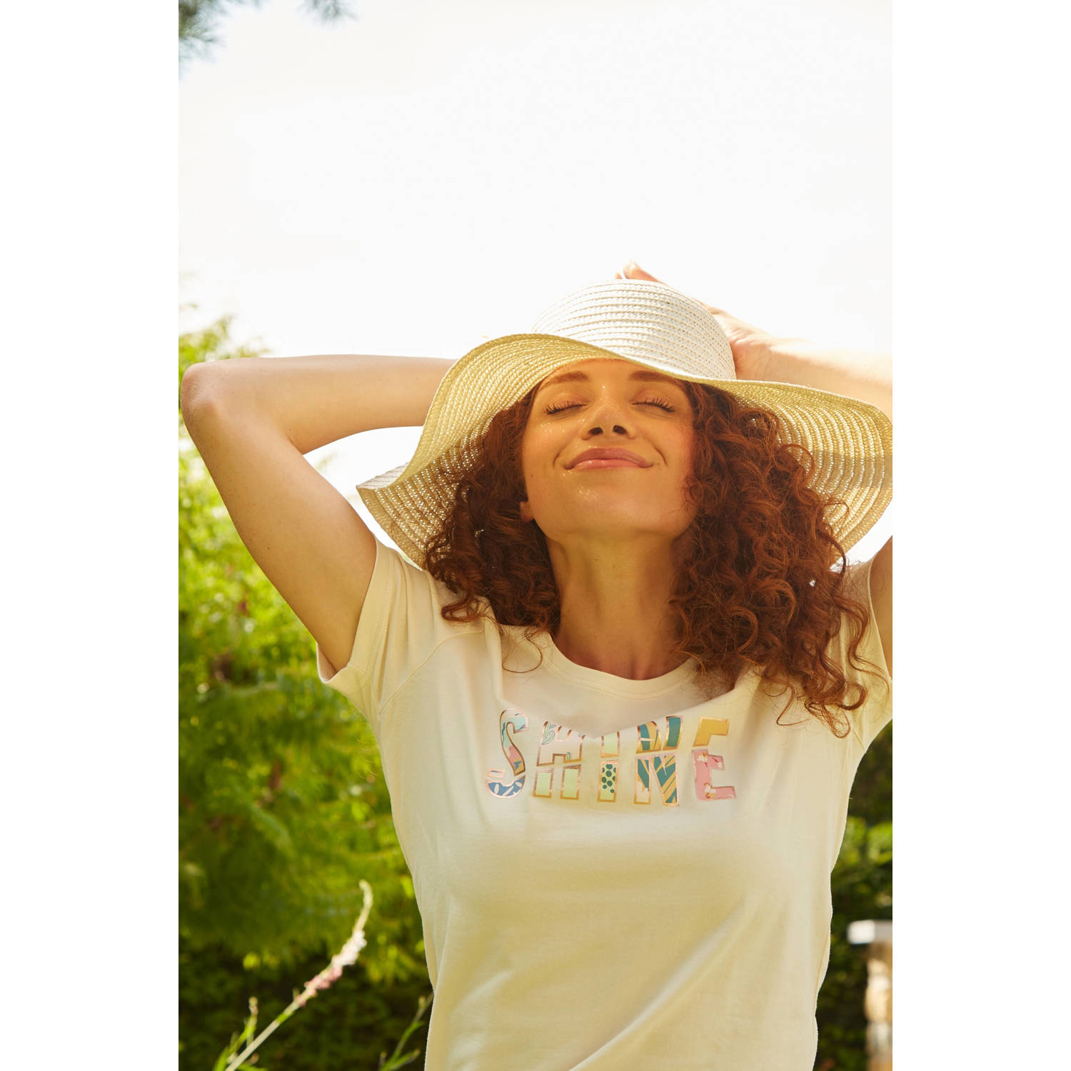 Charlie Choe pyjamatop gebroken wit