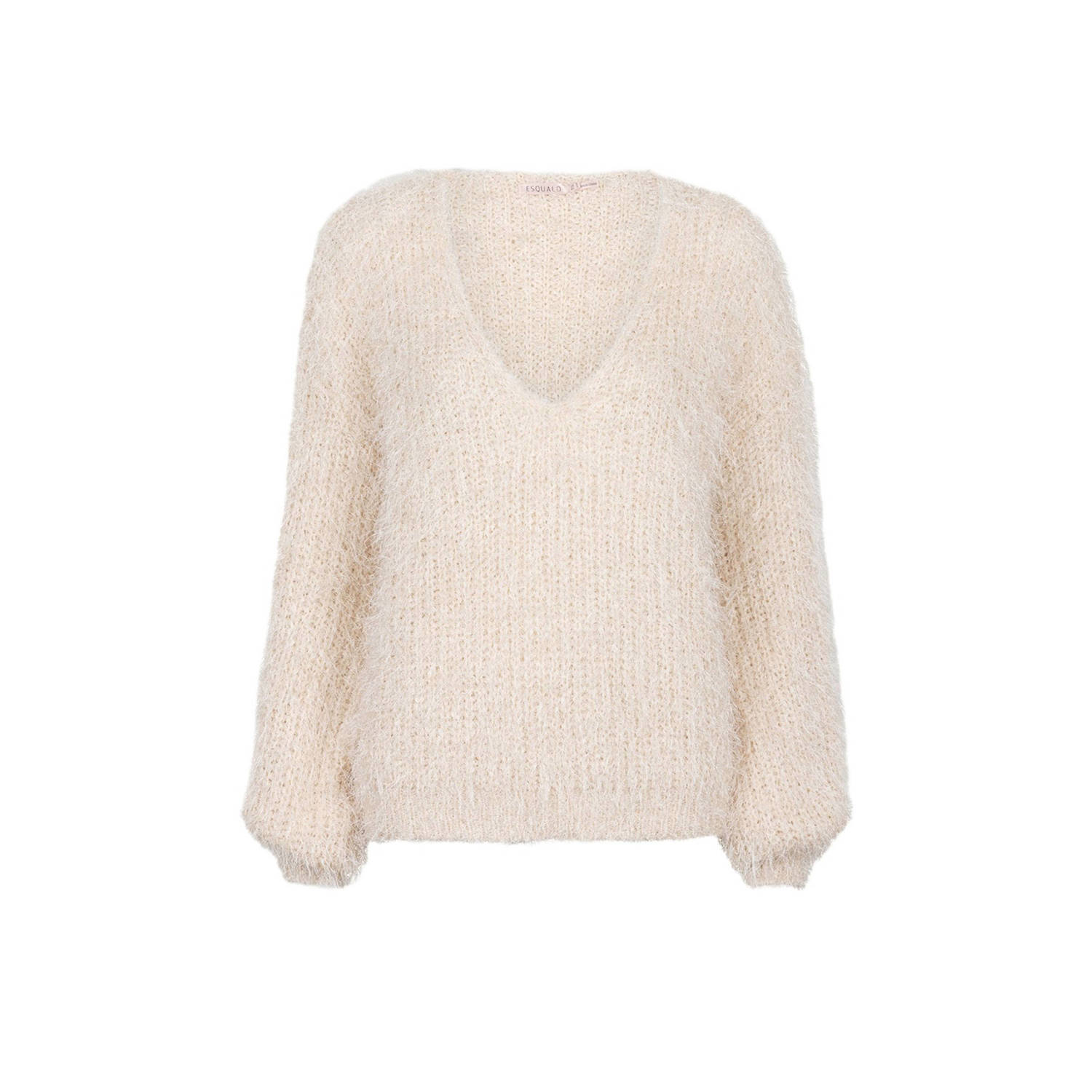 Esqualo Korte Harige Pullover Trui Biscuit Brown Dames