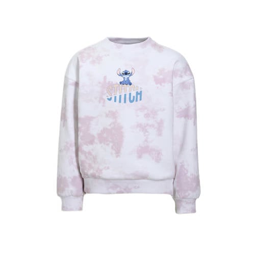 anytime fleece tie-dye Lilo & Stitch trui lila afbeelding