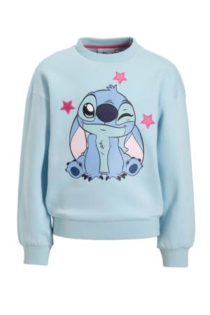 trui met Stitch printopdruk blauw