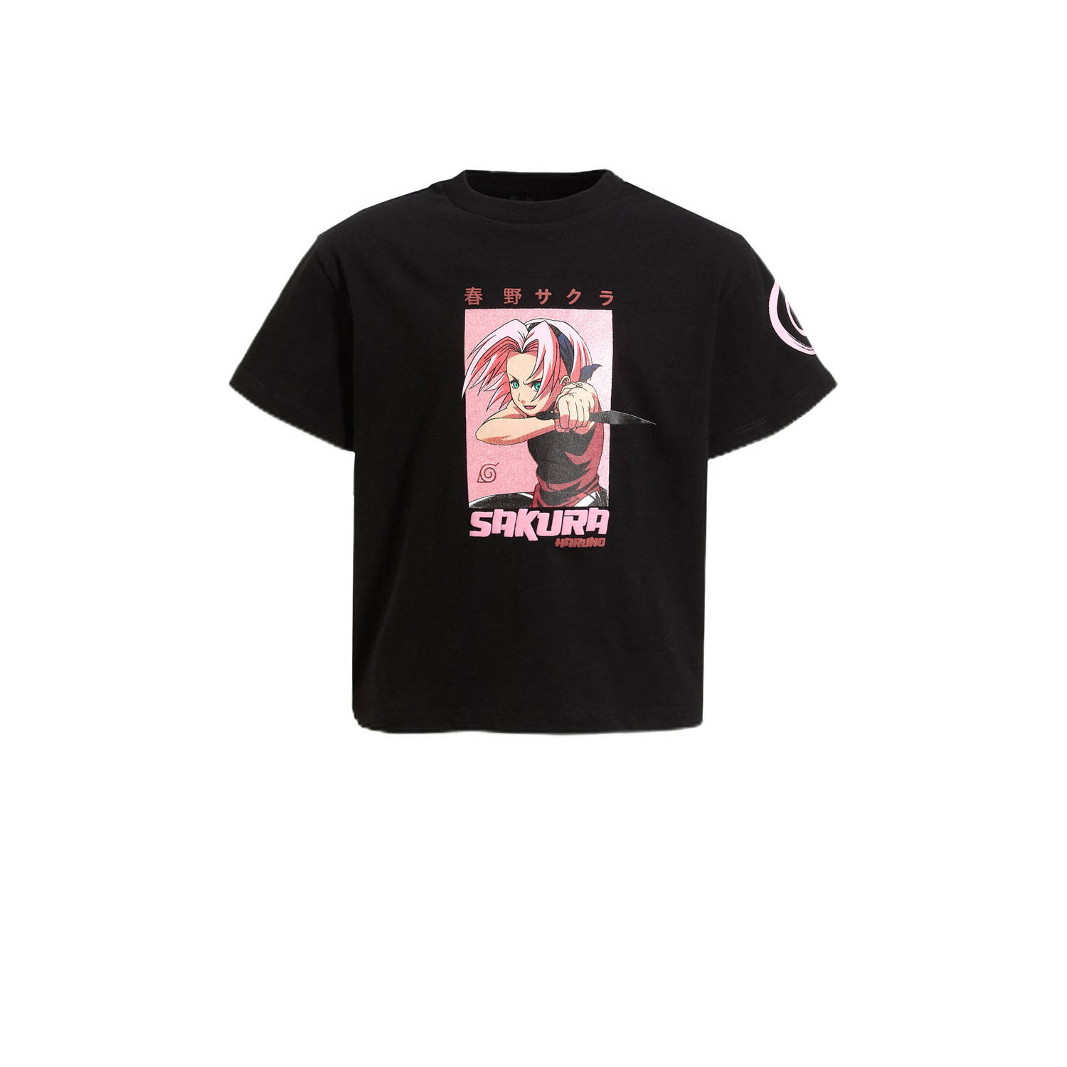 Anytime T-shirt Naruto license zwart