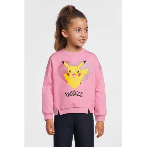 anytime trui met Pokemon print roze afbeelding