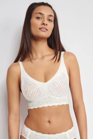naadloze voorgevormde bralette gebroken wit