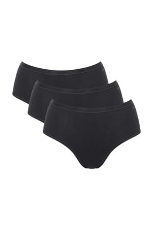 midislip (set van 3) zwart