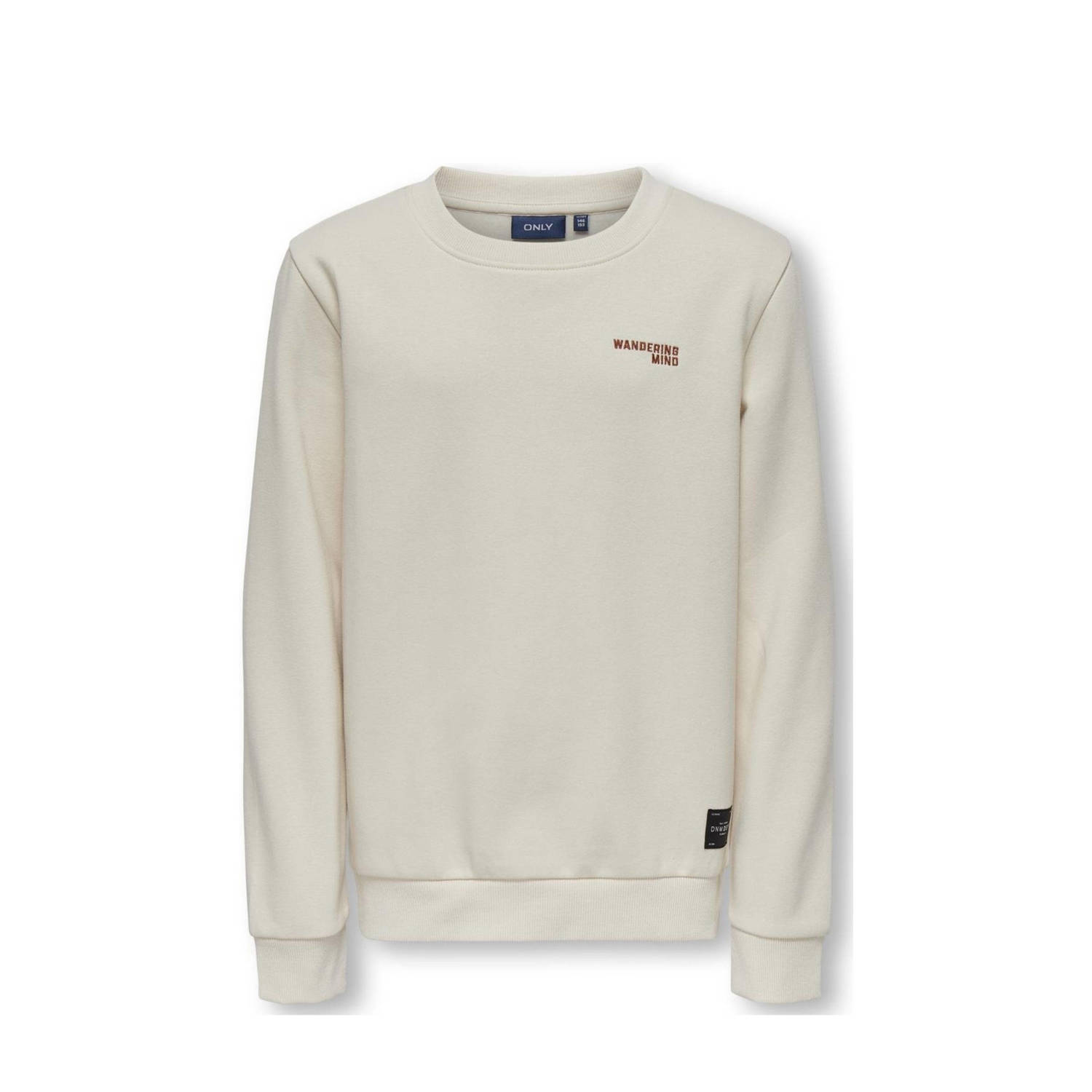 ONLY KIDS BOY sweater KOBCOLUMBUS met backprint offwhite