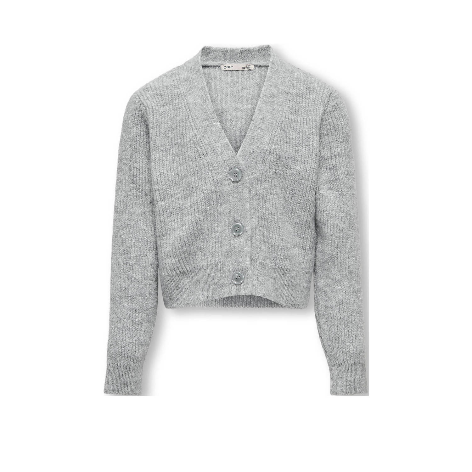 ONLY KIDS GIRL gebreid vest KOGORIANA lichtgrijs melange