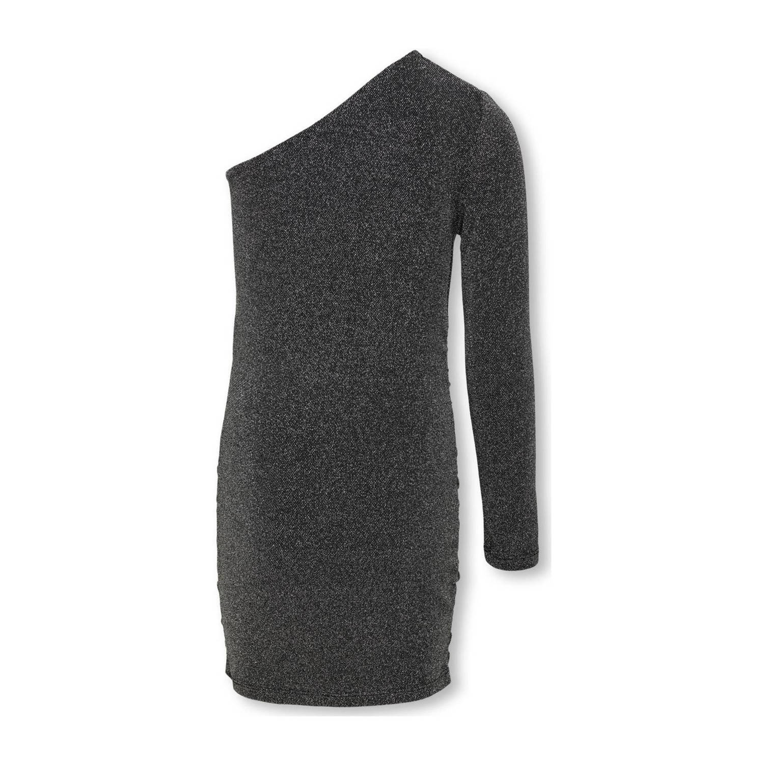 ONLY KIDS GIRL bodycon jurk KOGQUEEN zwart zilver