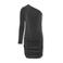 KIDS ONLY GIRL bodycon jurk KOGQUEEN zwart/zilver