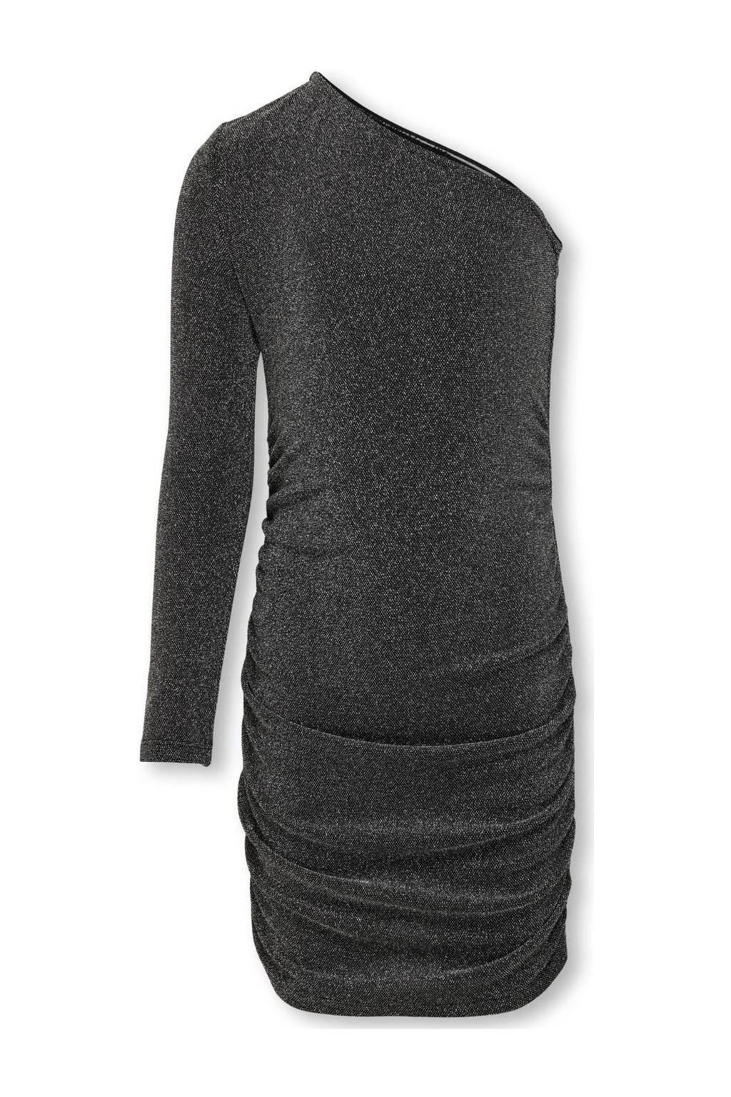 KIDS ONLY GIRL bodycon jurk KOGQUEEN zwart/zilver
