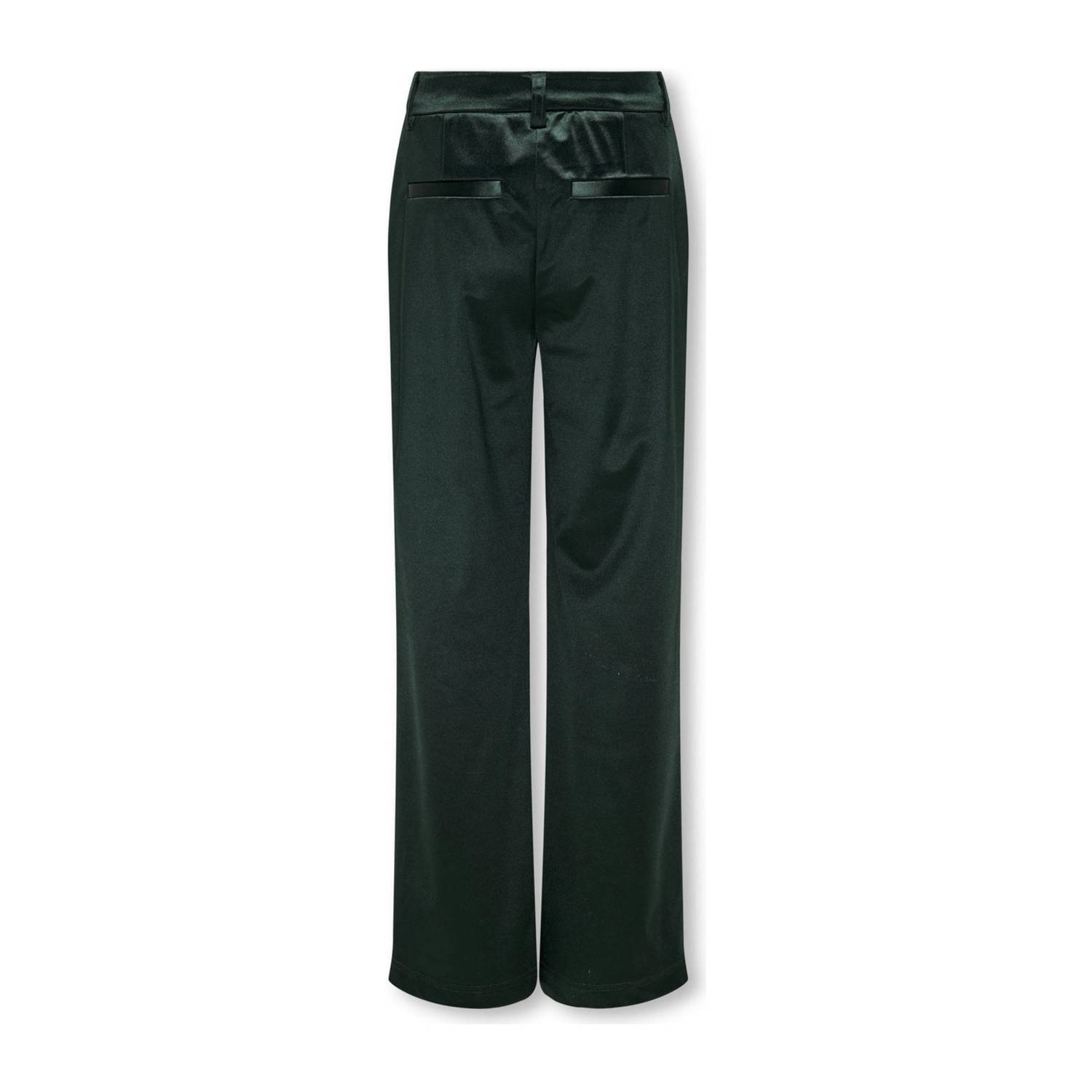 ONLY KIDS GIRL wide leg broek KOGANNA donkergroen